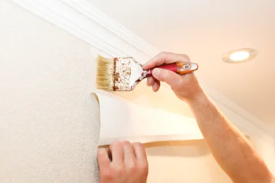 Pose de papier peint à Chabris — revêtements muraux et toiles de verre